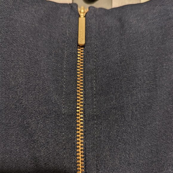 It has pockets! Navy Dress with White Stripe - Picture 3 of 4